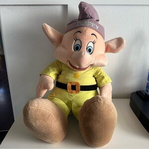 DISNEY STORE JUMBO 25" DOPEY SNOW WHITE & THE SEVEN DWARFS PLUSH LARGE STUFFED